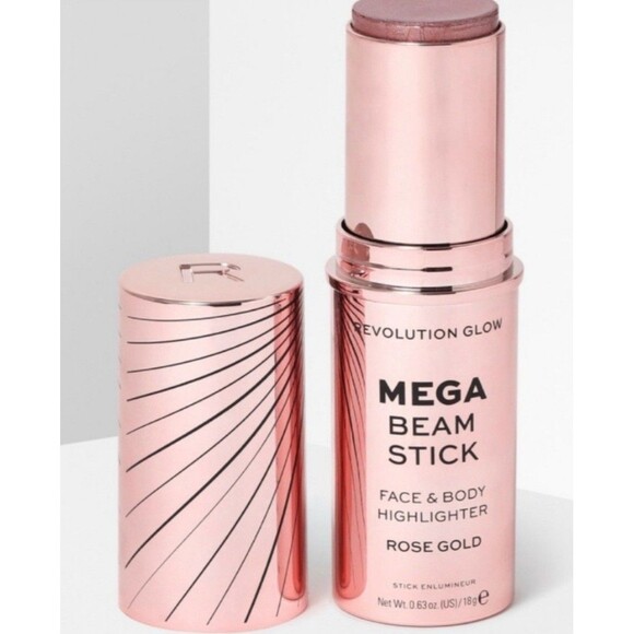 Revolution Glow Mega Beam Stick Face and Body Highlighter Rose Gold 0.63 oz - Picture 1 of 1